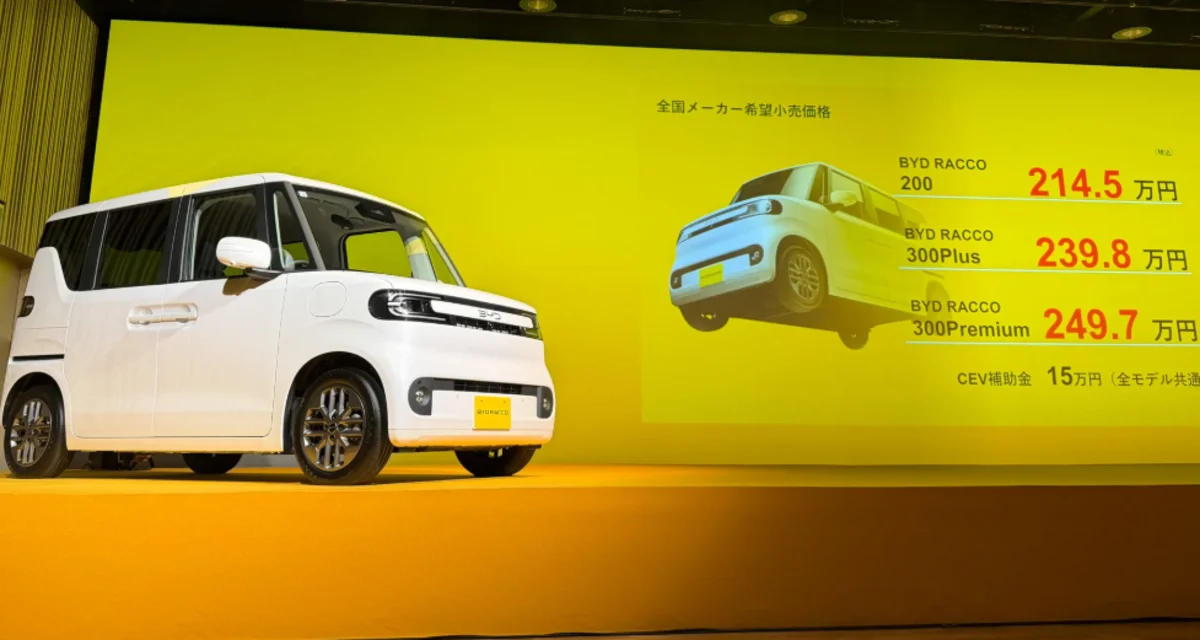 BYD виходить на японський ринок з новою електромобілем Racco